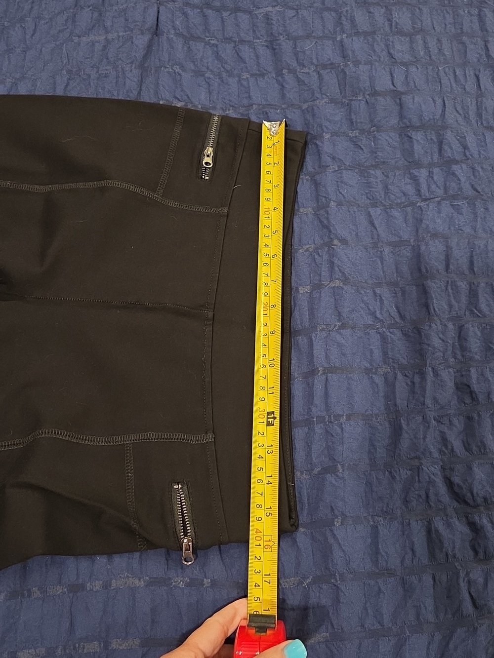 Romeo & Juliet Couture Black Slim Zip-Detail Leggings Size L! - Picture 6 of 9
